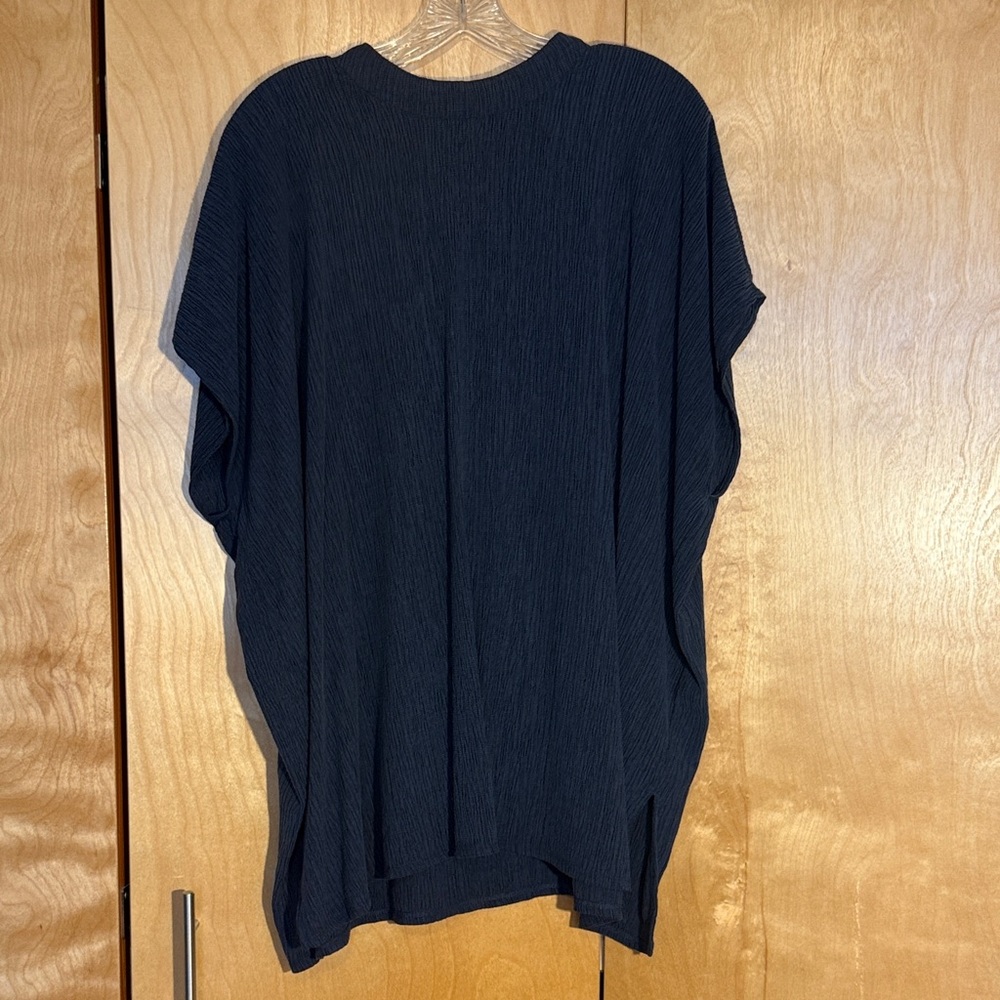 Eileen Fisher Dusty Blue Crepe Shell